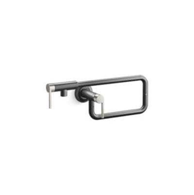 Kallista Juxtapose Wall Mount Pot Filler - Brushed Graphite