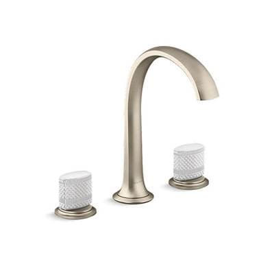 Kallista Script Sink Faucet, Arch Spt, Wt Porc - Brushed Bronze
