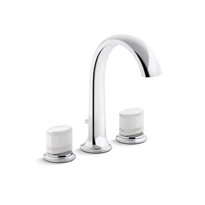 Kallista Script Sink Faucet, Arch Spt, Wt Porc - Polished Chrome