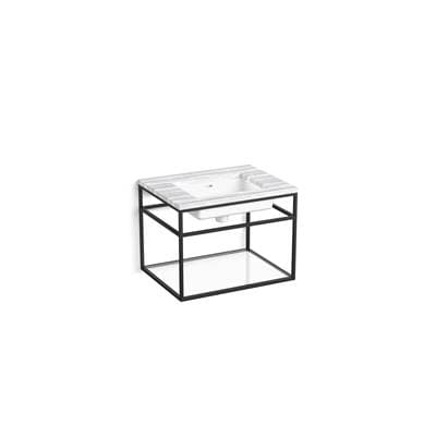 Kallista Grid Console Table, Wall Hung - Matte Black by Kallista