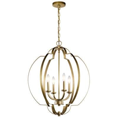 Kichler Lighting Large Foyer Pendant 4Lt - Natural Brass by Kichler Lighting