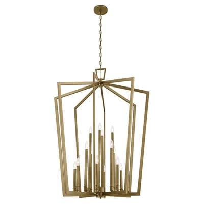 Kichler Lighting Abbotswell 49 Inch 16 Light Foyer Pendant - Natural Brass by Kichler Lighting