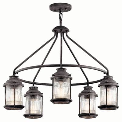 Kichler Lighting Outdoor Chandelier 5Lt - Weathered Zinc by Kichler Lighting