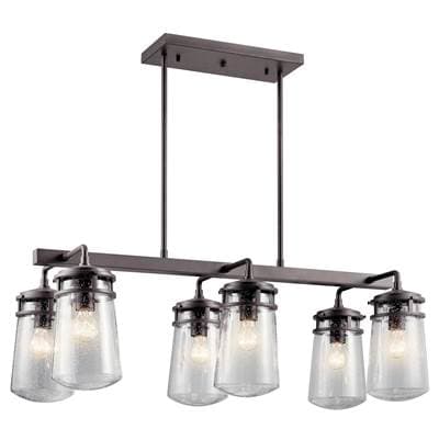 Kichler Lighting Outdoor Linear Chandelier 6Lt - Architectural Bronze by Kichler Lighting
