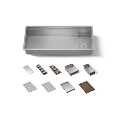 45-3/4'' undermount single-bowl workstation kitchen sink