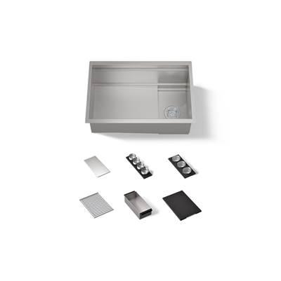 27-3/4'' undermount single-bowl workstation kitchen sink by Kohler