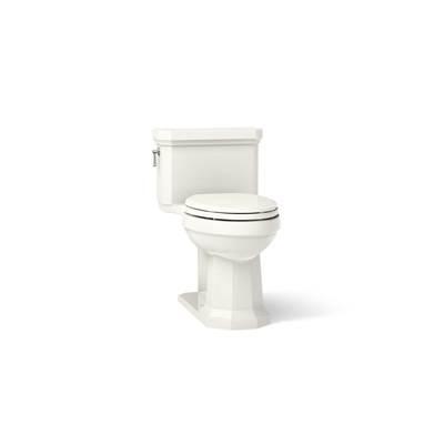 One-piece compact elongated toilet with concealed trapway, 1.28 gpf