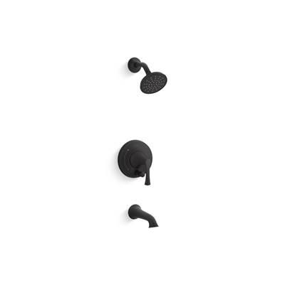 BuckleyE Rite-Temp bath and shower trim kit with push-button diverter, 1.5 gpm - Matte Black by Kohler