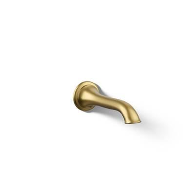 Artifacts Wall-mount bath spout with flare design - Vibrant Brushed Moderne Brass by Kohler