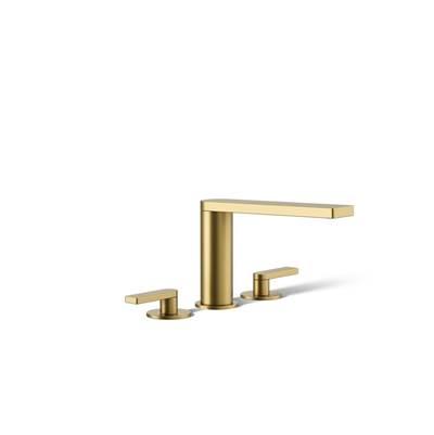 Kohler Composed Deck-mount bath faucet with lever handles - Vibrant Brushed Moderne Brass by Kohler