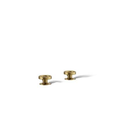Kohler Components Deck-mount bath faucet handles with Industrial design - Vibrant Brushed Moderne Brass by Kohler