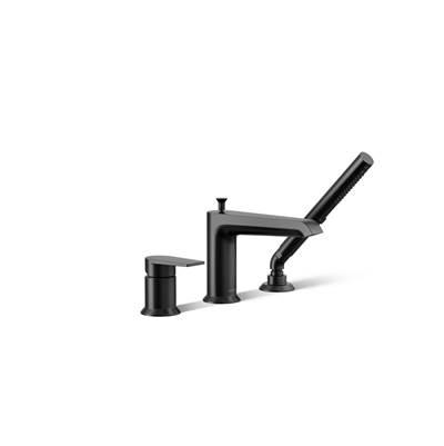 Kohler Hint Deck-mount bath faucet with handshower - Matte Black by Kohler
