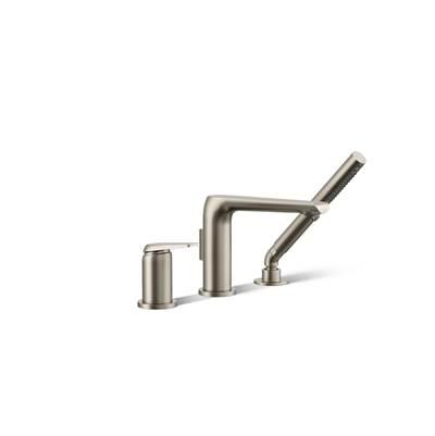 Avid Deck-mount bath faucet with handshower - Vibrant Brushed Nickel by Kohler