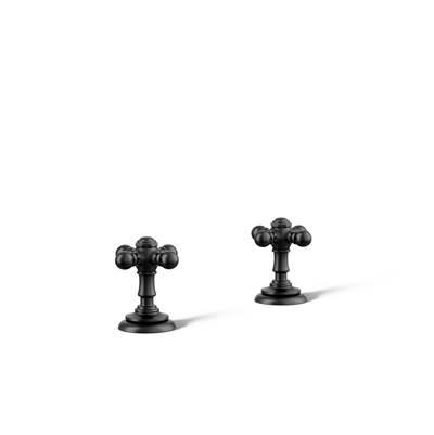 Artifacts Cross bathroom sink faucet handles - Matte Black by Kohler