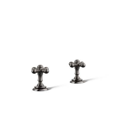 Artifacts Cross bathroom sink faucet handles - Vibrant Titanium by Kohler