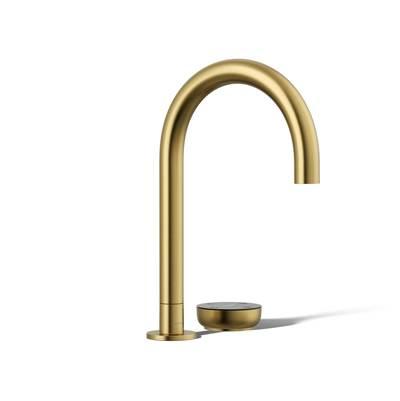 Aquifer 4-in-1 Short Arc Beverage Faucet Vibrant Brushed Moderne Brass by Kohler