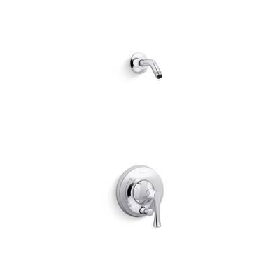 Kohler BuckleyE Rite-Temp shower trim kit with push-button diverter, without showerhead - Polished Chrome by Kohler