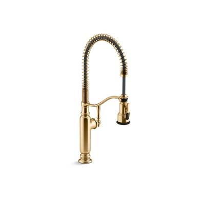 Kohler | Tournant | Single Hole Kitchen Faucet - Vibrant Brushed Moderne Brass by Kohler