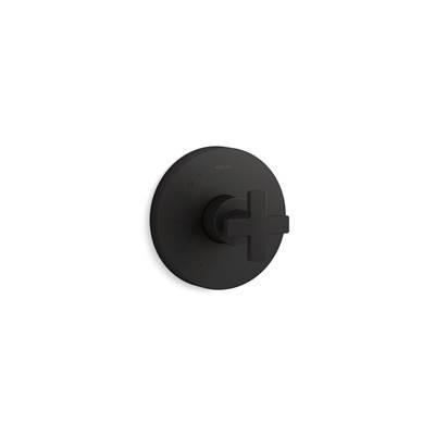 Kohler Composed Rite-Temp valve trim with cross handle - Matte Black by Kohler