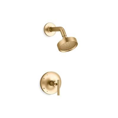 Kohler Purist Rite-Temp shower trim kit with lever handle, 1.75 gpm - Vibrant Brushed Moderne Brass by Kohler