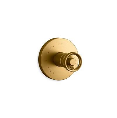 Kohler Components Rite-Temp valve trim with Industrial handle - Vibrant Brushed Moderne Brass by Kohler