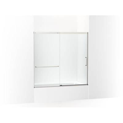 Kohler Elate Sliding bath door, 56-3/4'' H x 56-1/4 - 59-5/8'' W with heavy 5/16'' thick Crystal Clear glass - Matte Nickel by Kohler