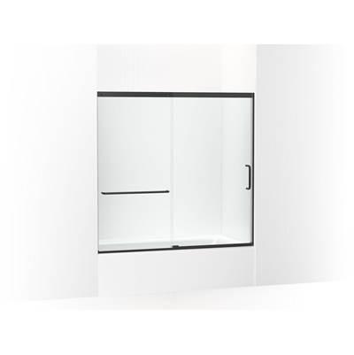 Kohler Elate Sliding bath door, 56-3/4'' H x 56-1/4 - 59-5/8'' W with heavy 5/16'' thick Crystal Clear glass - Matte Black by Kohler