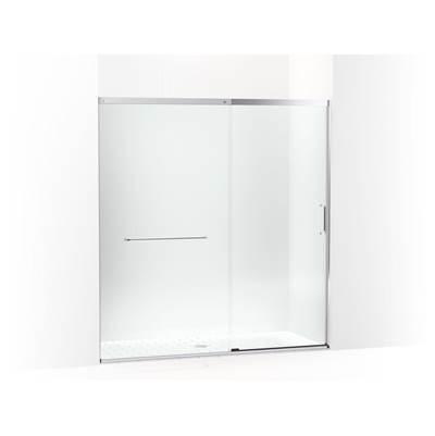 Kohler Elate Sliding shower door, 75-1/2'' H x 68-1/4 - 71-5/8'' W, with heavy 5/16'' thick Crystal Clear glass - Bright Silver by Kohler