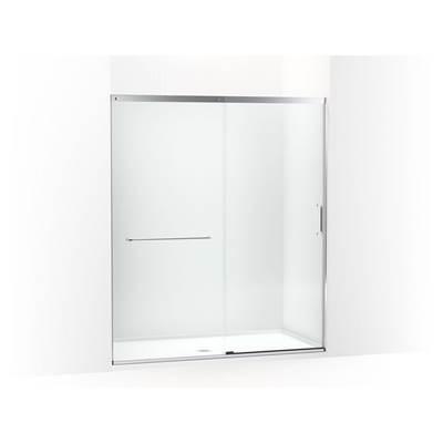 Kohler Elate Sliding shower door, 75-1/2'' H x 62-1/4 - 65-5/8'' W, with heavy 5/16'' thick Crystal Clear glass - Bright Silver by Kohler