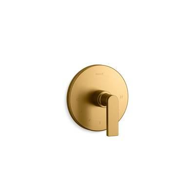 Kohler Composed MasterShower temperature control valve trim with lever handle - Vibrant Brushed Moderne Brass by Kohler
