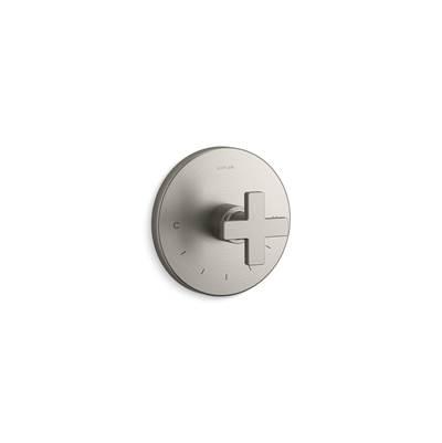 Kohler Composed MasterShower temperature control valve trim with cross handle - Vibrant Brushed Nickel by Kohler
