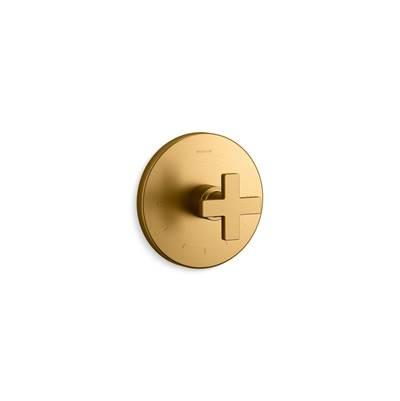 Kohler Composed MasterShower temperature control valve trim with cross handle - Vibrant Brushed Moderne Brass by Kohler