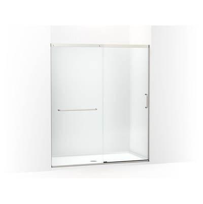 Kohler Elate Sliding shower door, 75-1/2'' H x 62-1/4 - 65-5/8'' W, with heavy 5/16'' thick Crystal Clear glass - Matte Nickel by Kohler