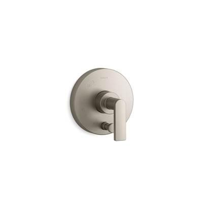 Kohler Composed Rite-Temp valve trim with push-button diverter and lever handle - Vibrant Brushed Nickel by Kohler