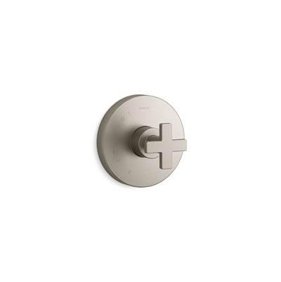Kohler Composed Rite-Temp valve trim with cross handle - Vibrant Brushed Nickel by Kohler