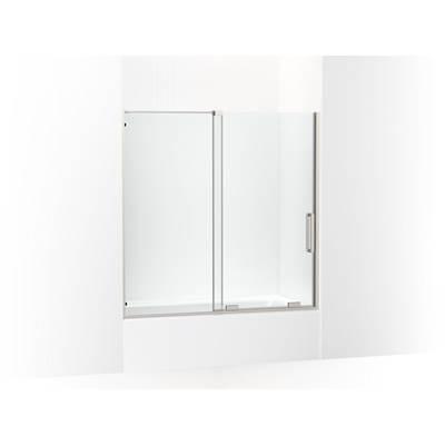 Kohler Echelon Sliding bath door, 58-1/4'' H x 55-3/4 - 59-3/4'' W, with 5/16'' thick Crystal Clear glass - Anodized Brushed Nickel by Kohler