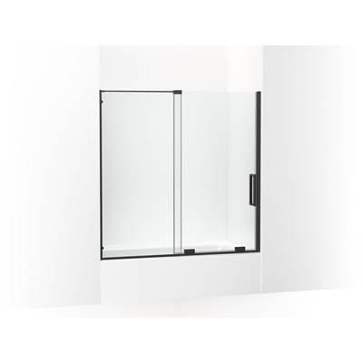 Kohler Echelon Sliding bath door, 58-1/4'' H x 55-3/4 - 59-3/4'' W, with 5/16'' thick Crystal Clear glass - Matte Black by Kohler