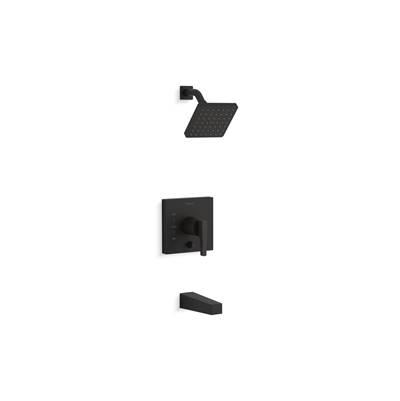 Kohler Honesty Rite-Temp bath and shower trim kit with push-button diverter, 2.5 gpm - Matte Black by Kohler