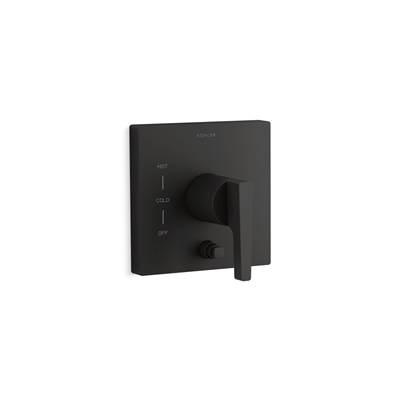 Kohler Honesty Rite-Temp valve trim with push-button diverter - Matte Black by Kohler
