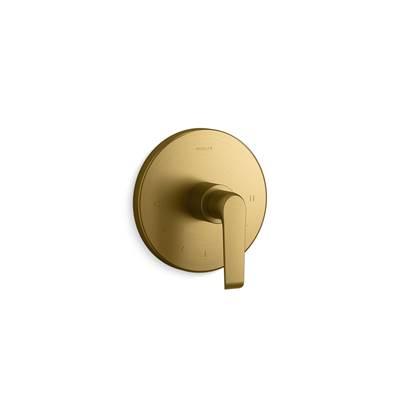 Avid MasterShower temperature control valve trim - Vibrant Brushed Moderne Brass by Kohler