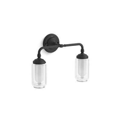 Artifacts Two-light sconce - Matte Black by Kohler