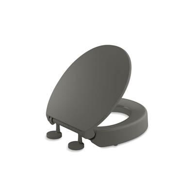 Elevated Quiet-CloseE round-front toilet seat