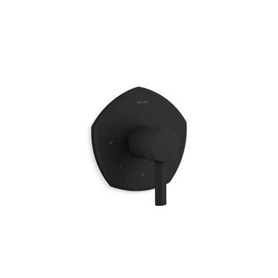 Kohler Occasion MasterShower temperature control valve trim with lever handle - Matte Black by Kohler