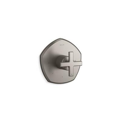 Kohler Occasion MasterShower temperature control valve trim with cross handle - Vibrant Brushed Nickel by Kohler