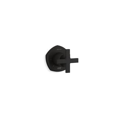 Kohler Occasion MasterShower volume control valve trim with cross handle - Matte Black by Kohler