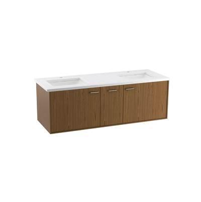 Jute 60'' wall-hung bathroom vanity cabinet by Kohler