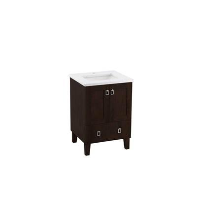 24'' bathroom vanity cabinet with sink and quartz top