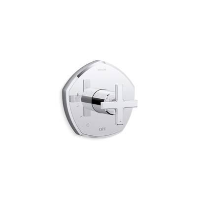 Kohler Occasion Rite-Temp valve trim with cross handle - Polished Chrome by Kohler