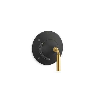 Kohler ToneE Rite-Temp valve trim - Matte Black With Brushed Moderne Brass by Kohler