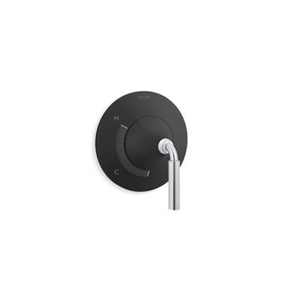 Kohler ToneE Rite-Temp valve trim - Polished Chrome With Matte Black by Kohler